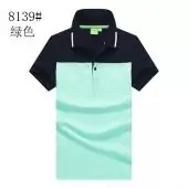 hugo boss t-shirt slim fit pas cher polo lapel short sleeves b8139 green